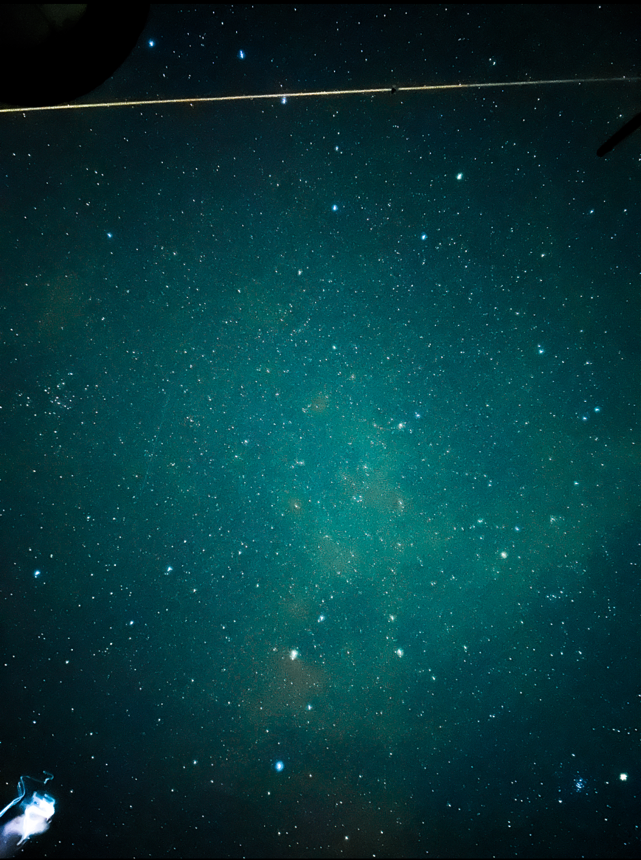 Céu estrelado durante apagão